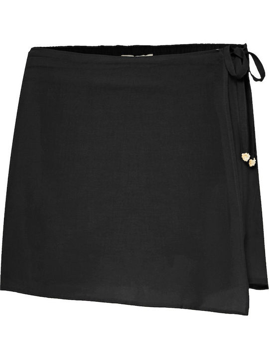 Funky Buddha Mini Envelope Skirt Black