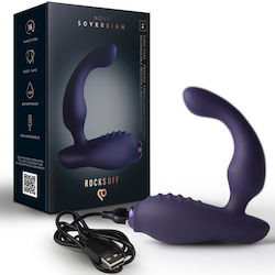 Rocks Off Prostate Anal Plug with Vibration Blue