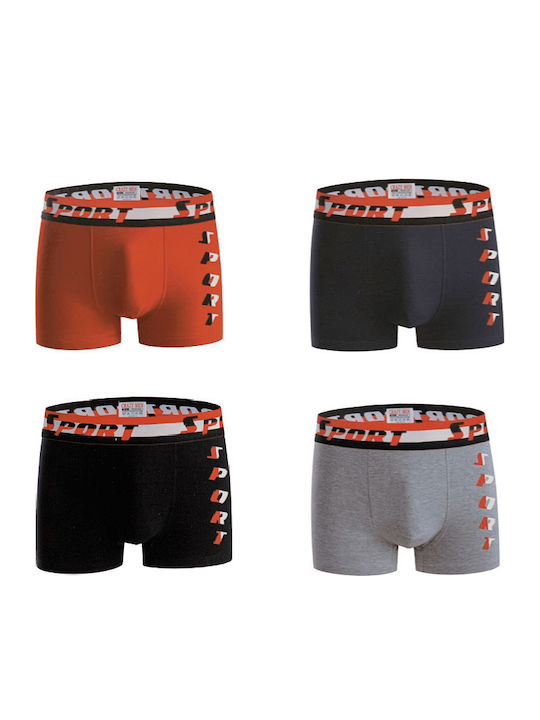 CRAZY MEN Boxershorts 4er Pack Schwarz