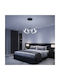 VenCore Black LED Pendant Ceiling Light with Adjustable Warm to Cool White Light 48x48x18cm