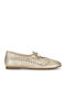 Leder Damen Ballerinas Anatomisch Gold