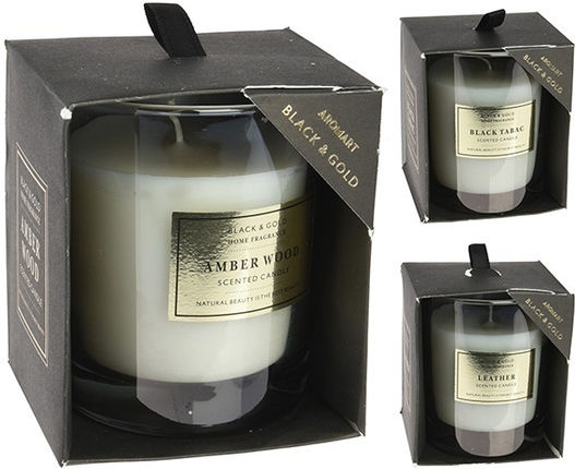Zaros Aromatic Candle In Black Jar 550gr 3 Pieces