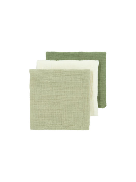 Meyco Muslin Beige Swaddle Blankets 70x70cm 3 Pieces