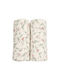 Meyco Muslin Swaddle Blankets Multicolour 120x120cm 2 Pieces