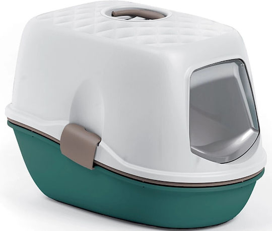 Stefanplast Furba Top Chic Cat Toilet with Sieve Green L59 x W39 x H42cm