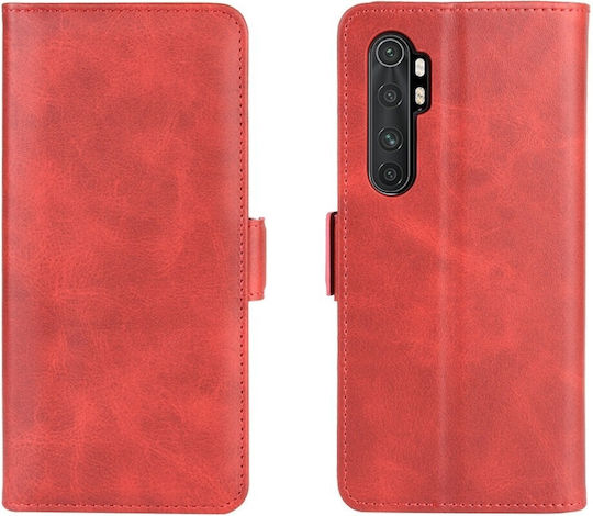 Tel1 Xiaomi Mi Note 10 Lite Двустранен Магнитен Колан Калъф Книга Червен