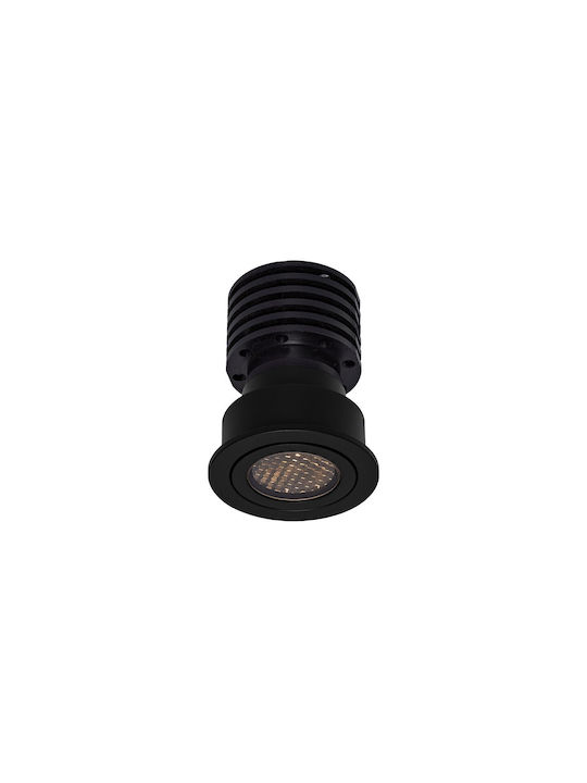 VK Lighting LED Θερμό Λευκό Σποτ σε Μαύρο Χρώμα
