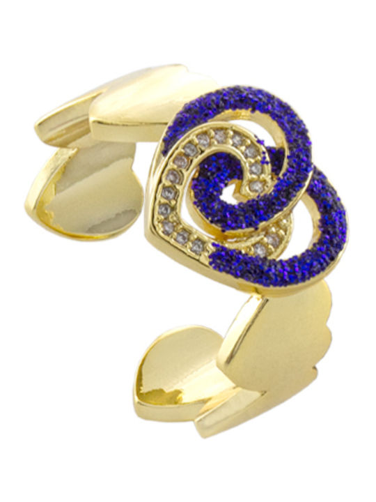 Loisir Women's Gold Plated Ring with Zircon