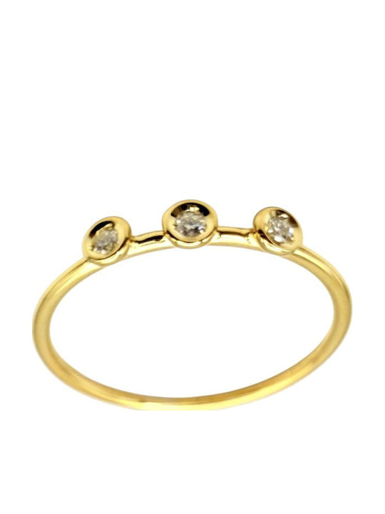 Kontopoulos Damentringe mit Diamant aus 14K Gold