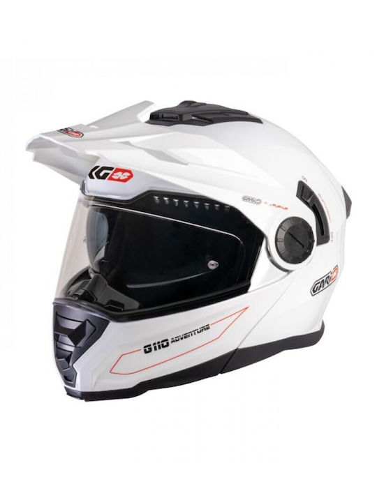 Garibaldi G110 Adventure Weiß Rot Motorradhelm ...