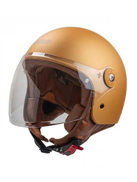 Garibaldi G11 Matt Ocker Gelb Motorradhelm Jet ...