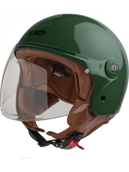Garibaldi G11 British Green Motorcycle Helmet Jet ECE 22.06 1100gr