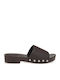 Mules With Heel In Brown Colour