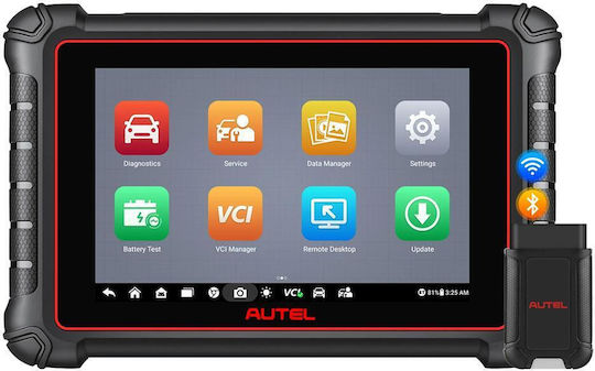 Autel Maxipro Mp900-bt Professional Car Tester Kit 8-inch Lcd Display Android 11.0 Bidirectional Bluetooth Car Diagnosis Ecu Coding 40+ Advanced Service Functions 7700 Mah Battery Romanian Language Support