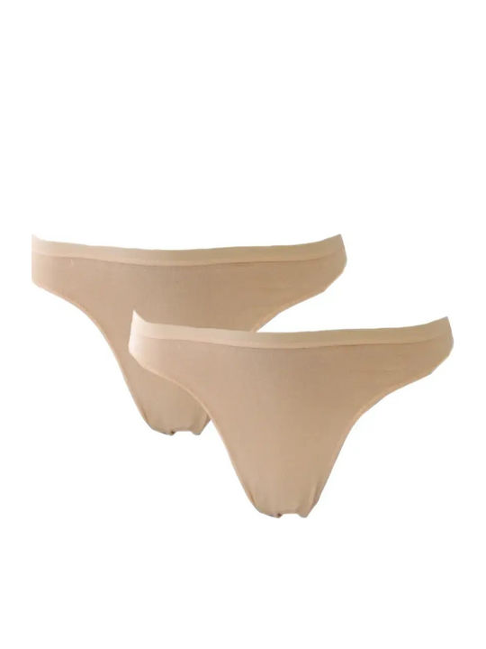 Γυναικεία String 2Pack Εκρού