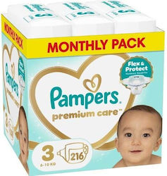 Pampers Premium Care No. 3 για 6-10kg 216τμχ