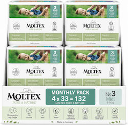Moltex Pure & Nature No. 3 για 4-9kg 132τμχ