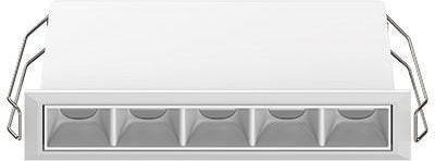 VK Lighting Parallelogramm Vertieft LED-Panels 5W mit Warmes Weiß Licht 3000K 14.7x4.9cm