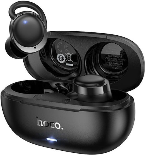 Hoco EW207 In-ear Bluetooth Handsfree Ακουστικά με Θήκη Φόρτισης Μαύρα
