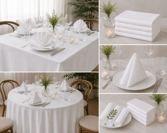 Blanc de Blanc Tablecloth White 150x220cm