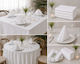 Blanc de Blanc Restaurant Tischwäsche Tischdecke Weiß 150x280cm