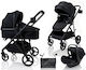 Homeone Reversible 3 in 1 Baby Stroller Suitable From 6+ Months Black