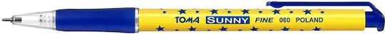 Toma Ballpoint Pen Blue with Blue Ink 30 Pieces