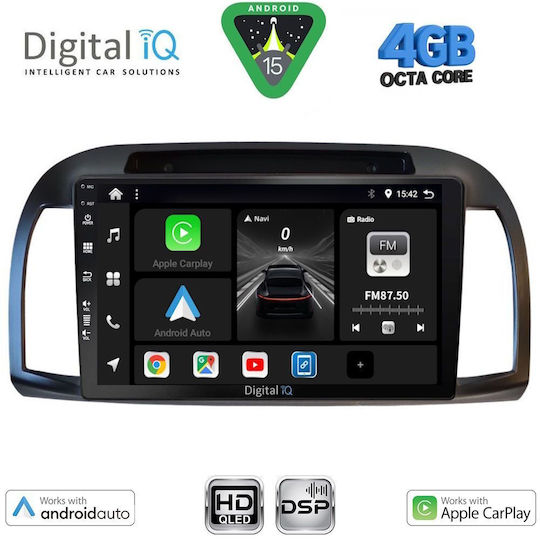 Digital IQ Ηχοσύστημα Αυτοκινήτου για Nissan Micra 2002-2010 (Bluetooth/USB/WiFi/GPS/Apple-Carplay/Android-Auto) με Οθόνη Αφής 9"