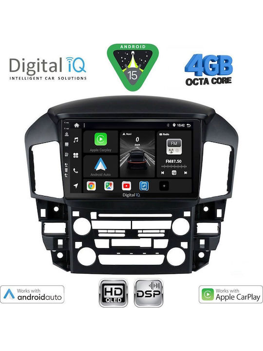 Digital IQ Car Audio System for Lexus RX300 1998-2003 Bluetooth USB WiFi GPS Apple CarPlay Android Auto with 9" Touch Screen