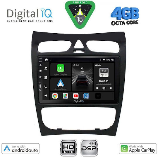 Digital IQ Ηχοσύστημα Αυτοκινήτου για Mercedes-Benz CLK Class 2000-2004 (Bluetooth/USB/WiFi/GPS/Apple-Carplay/Android-Auto) με Οθόνη Αφής 9"