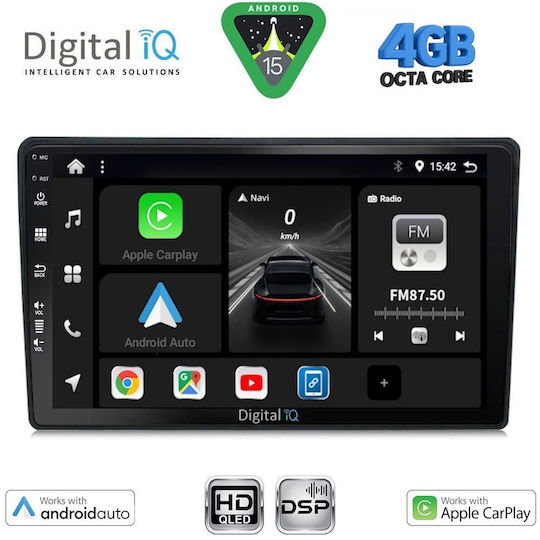 Digital IQ Car Audio System for Honda HR-V 1998-2005 Bluetooth USB WiFi GPS Apple CarPlay Android Auto with 9" Touch Screen