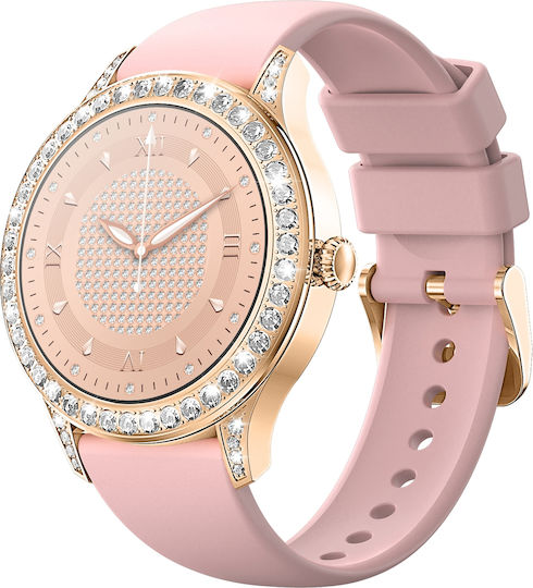 Veltori VT360-1 Smartwatch mit Herzfrequenzsensor (Rosa)