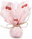 Beauty Home Striped With Cherries Fabric For Wedding Favors 1pc