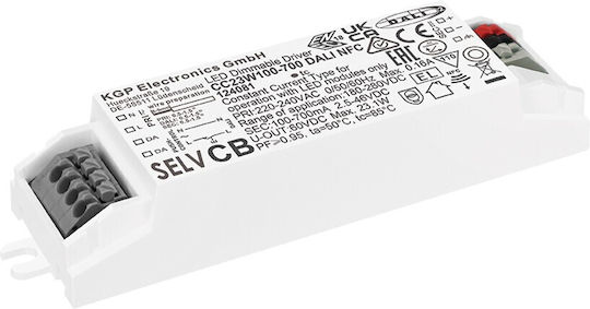 VK Lighting Ρυθμιζόμενο Dimmable Τροφοδοτικό LED IP20 Ισχύος 26.3W 20τμχ