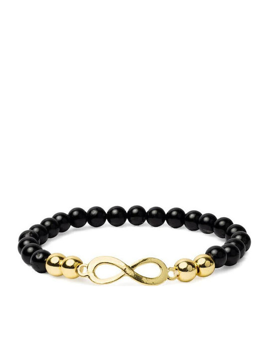 Niyamas Armbänder Schwarze Turmalin Hämatit Gold Symbol Für Unendlichkeit
