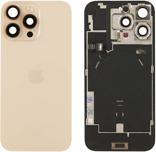 Genuine Back Glass Nfc Flex Flash Iphone 16 Pro Desert Titanium