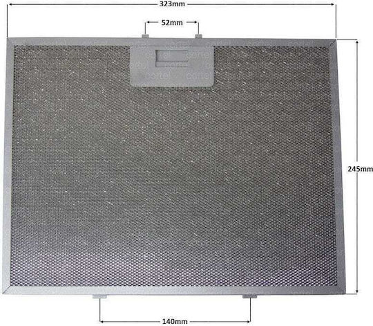 Metall-Filter Ersatzteil Ventilhauben Zubehör Kompatibel mit Davoline 32,3x24,5cm