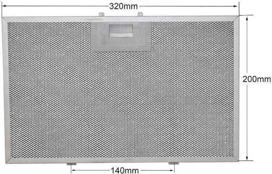 Metall-Filter Ersatzteil Für Dunstabzugshaube Kompatibel Mit Bosch / Siemens 32x20cm