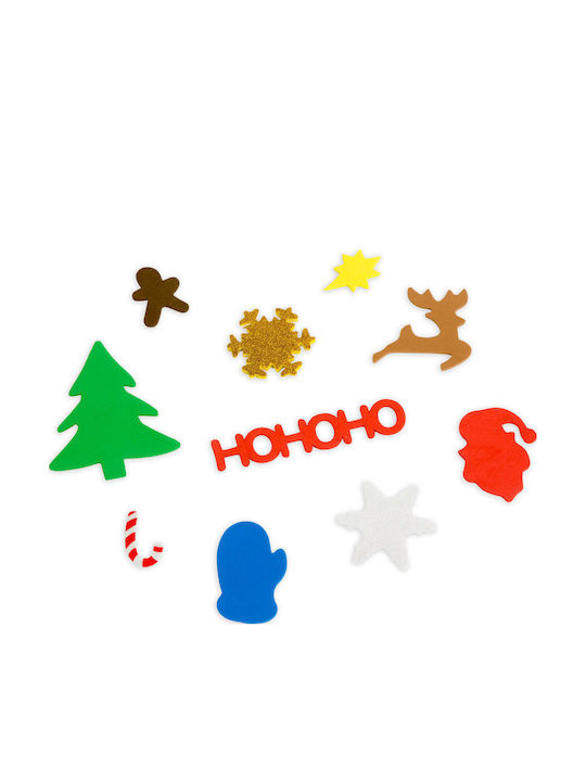 Autocolante Din Spumă De Crăciun Set Creativ Decorativ 50 Bucăți Modele Festive