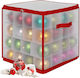 Christmas Bauble Storage Box Relaxdays Red Tran...