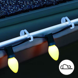 Set Hooks Gutter Light Installations 50 Pcs Transparent