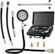 Engine Cylinder Compression Tester 0-300 Psi Gauge 5 Adapters Long Hoses