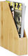 Relaxdays Set Suport Documente Din Bambus A4 A6 Culoare Naturală Dimensiuni 29.5x25.5x6cm 17x14x3.5cm