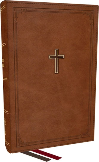 Kjv Personal Size Large Print End-of-verse Reference Bible, Brown Leathersoft, Red Letter, Comfort Print - Thomas Nelson Publishers - Leather / Fine Binding