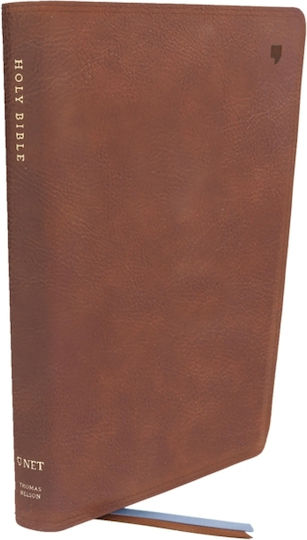 Net Bible, Large Print Thinline With Cross References, Brown Leathersoft, Comfort Print, (thumb Indexed) - Thomas Nelson Publishers - Leather / Fine Binding