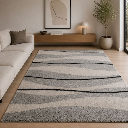 Zottelig Dachboden Wohnzimmer Teppich Rechteckig Grau/beige 240x340cm