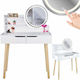 Jumi Makeup Mirror Handheld with Light White