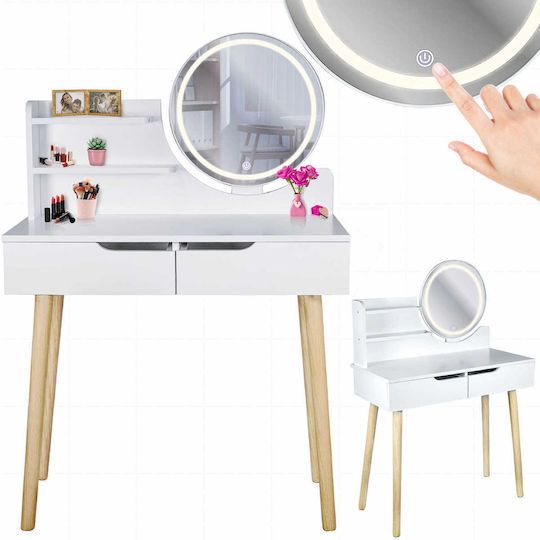 Jumi Makeup Mirror Handheld with Light White