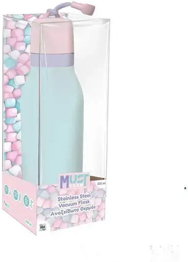Diakakis Thermos Bottle Stainless Steel 500ml Pastel Blue