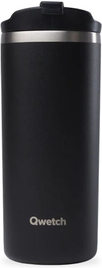 Qwetch Ποτήρι Θερμός Ανοξείδωτο BPA Free 470ml Qwetch Μαύρο